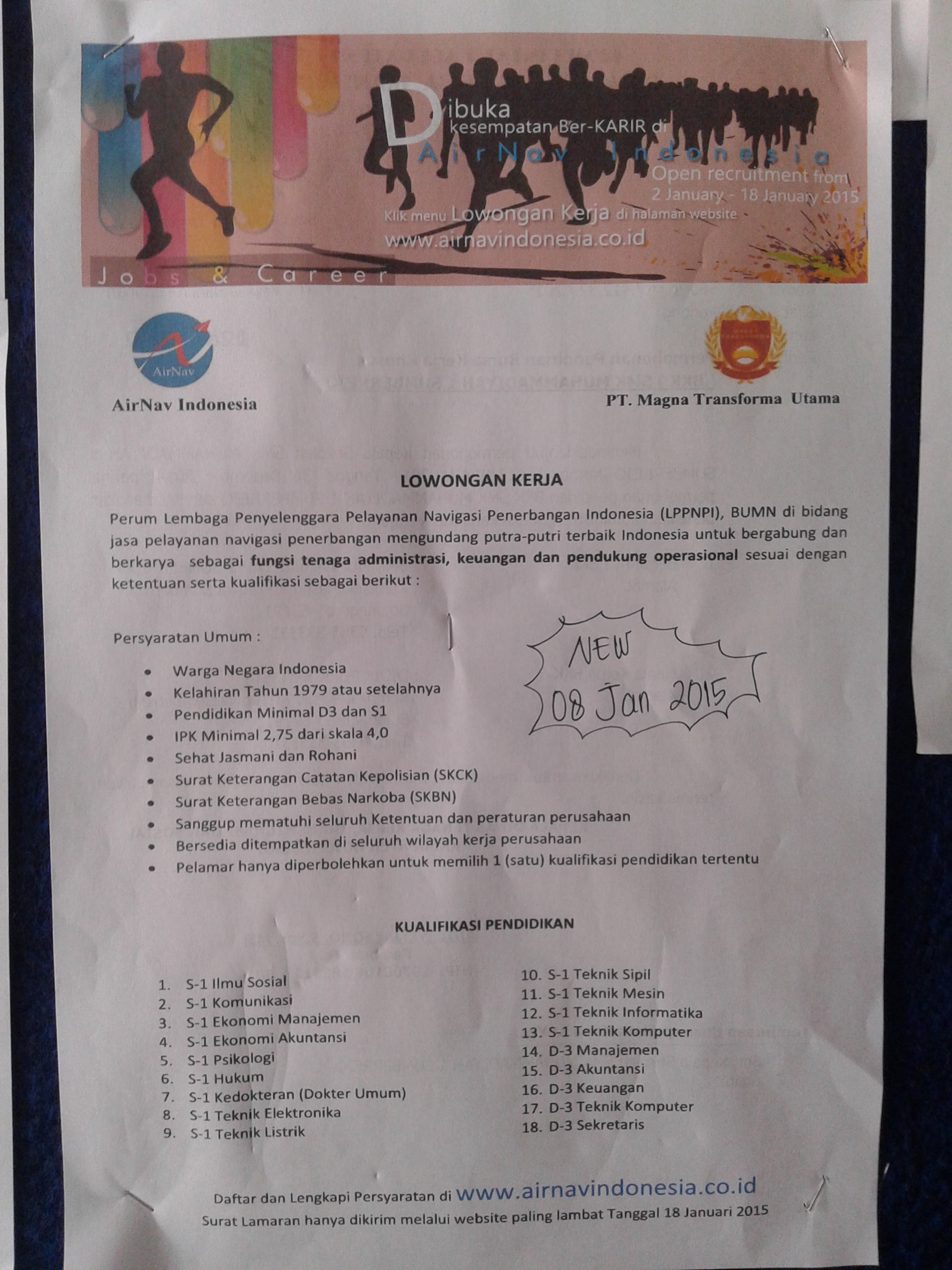 Lowongan Kerja AirNav Indonesia