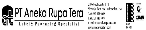 LOWONGAN KERJA PT. ANEKA RUPA TERA