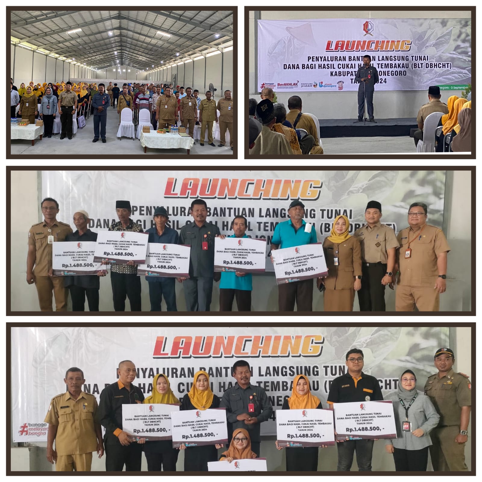 Dinsos Launching Penyaluran BLT DBHCHT 2024