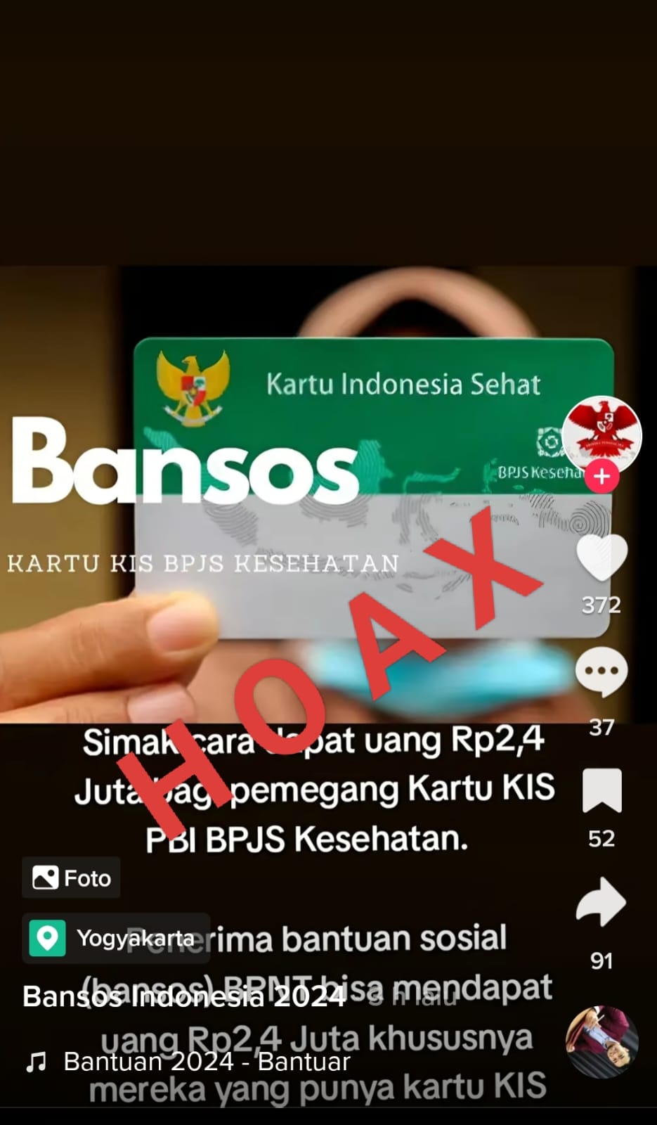 Beredar Hoax Terkait Pemegang KIS Akan Dapat Bantuan, Pemkab Bojonegoro Imbau Warga Waspada