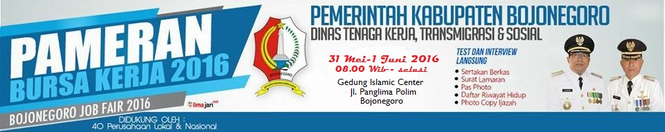 JOB MARKET FAIR KABUPATEN BOJONEGORO TAHUN 2016